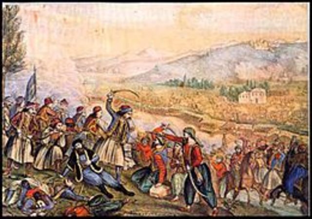 Μάχη της Αλαμάνας - Μαρτυρικός θάνατος του Αθ. Διάκου