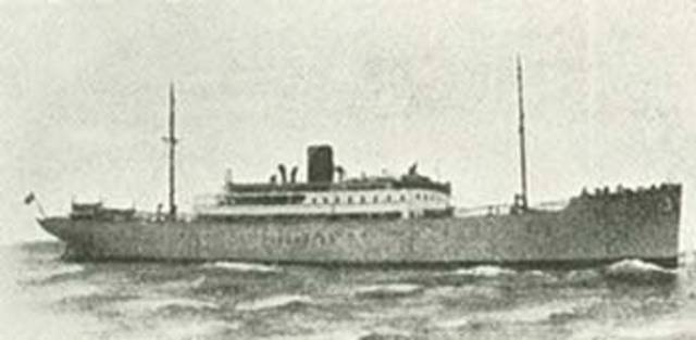 Første fragtskib drevet af dieselmotor