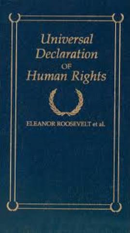 La Declaración Universal de Derechos Humanos, presentada ante la Asamblea General de las Naciones Unidas