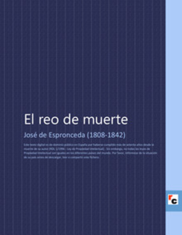 Publicación de "El reo de muerte"