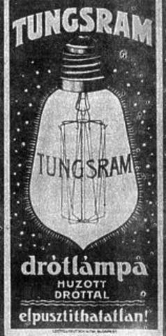 tungsten filament lamp 1904