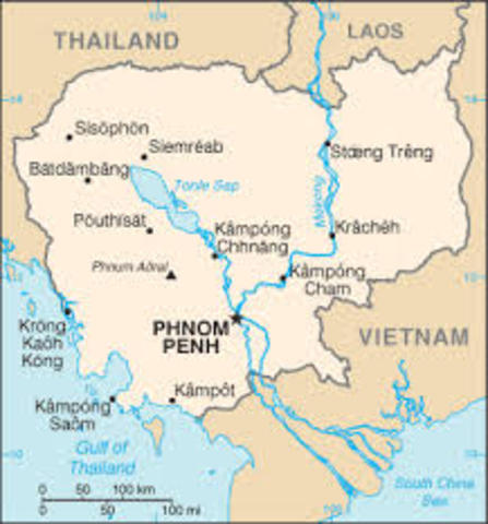 Vietnamese armies repeatedly attack Khmer and deafeat them. Then the new borders of modern Cambodia were determined