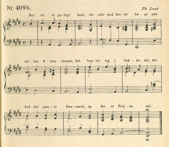 Adam Öehlenschläger skriver 'Der er et yndigt land'