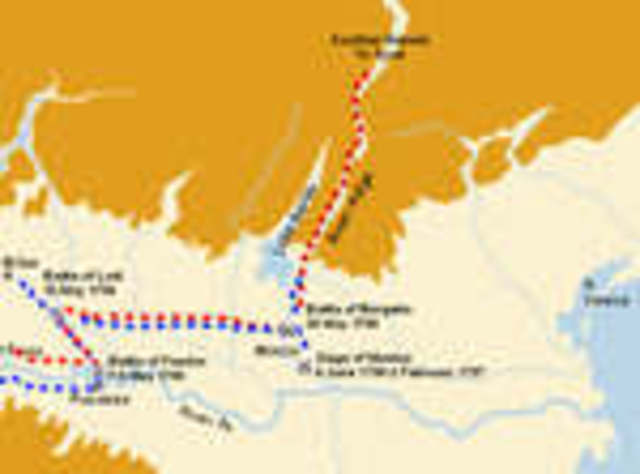 Napoleon wins the battle of Lodi