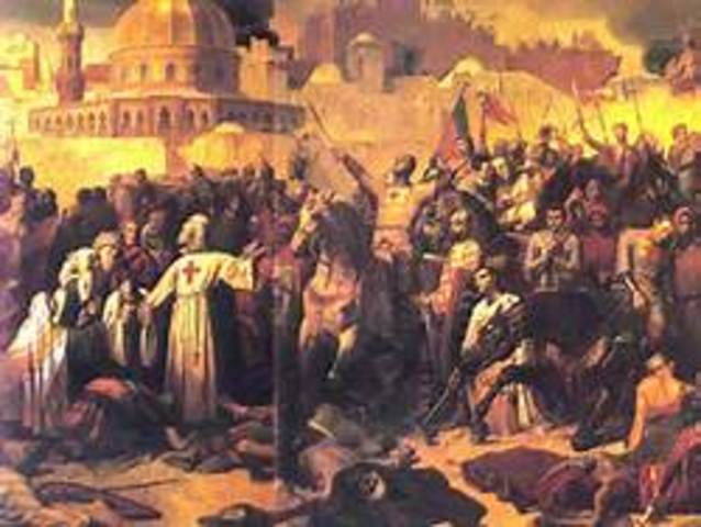 The fourth christian crusade to the Holy Land gains control of the part of Constantinople (Istanbul, opening up new trade opportunities with the east