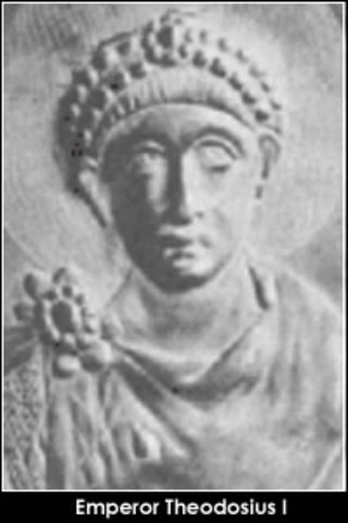 Emperor Theodosius banned all pagan worship