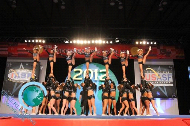 Getting second place at the cheerleading worlds