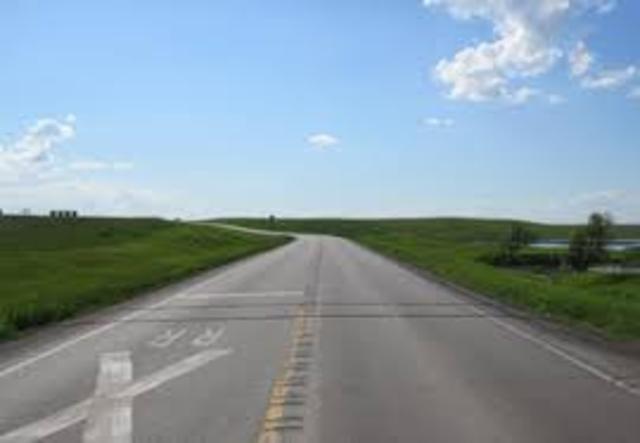 First hard-surfaced highway completed across state