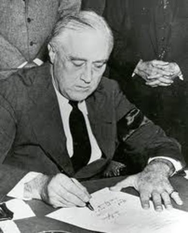 FDR asks congress to declare war on Japan