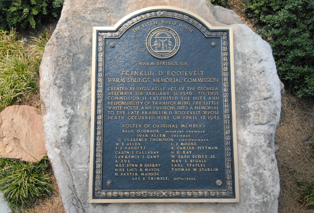 FDR dies in Warm Springs, Georgia