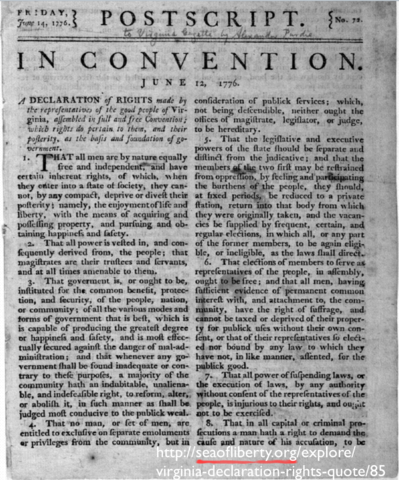 Declaration the Free Exercise of Religion