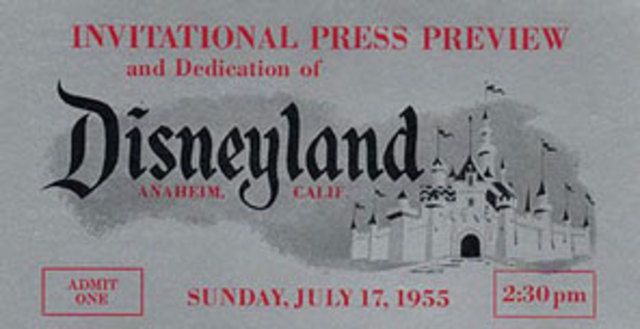 Disney land opens for the first time