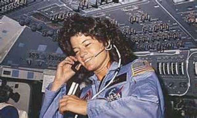 Sally Ride becomes the first American woman in space
