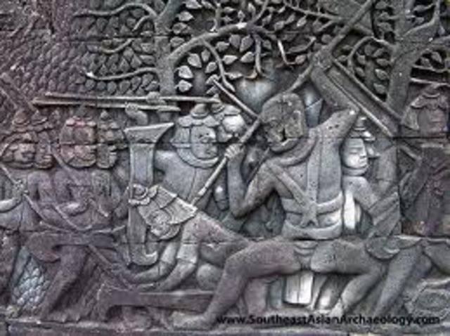 Cham invades and takes over most of the empire