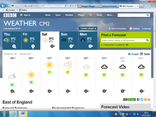 Weather for Shooting