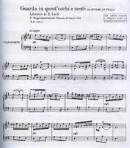 He comosed "Ottone in Villa" , in Vicenza,