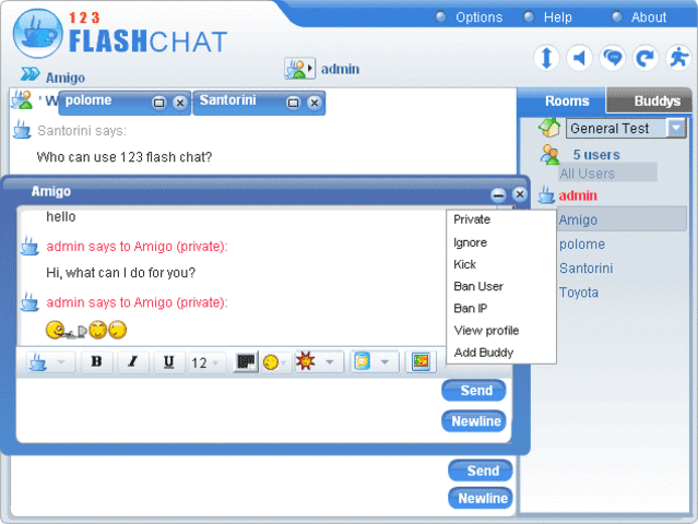se crea el chat