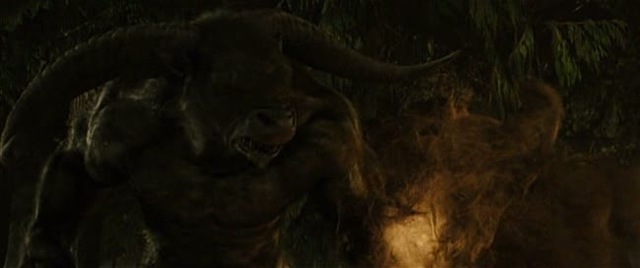 Percy fights the Minataur