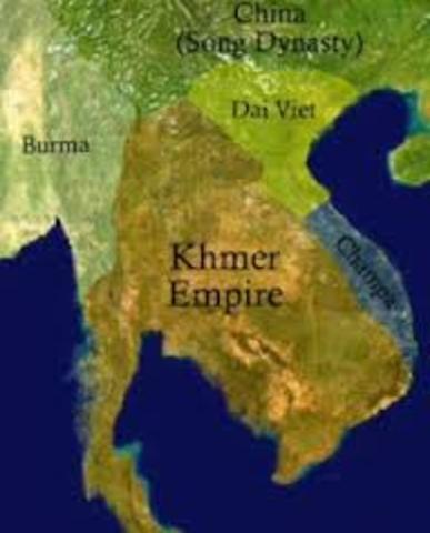 The foundation of the Khmer Empire.
