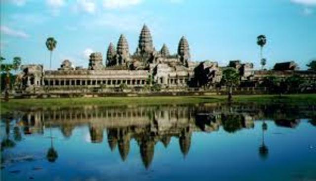 The beginning of construction on Angkor Wat