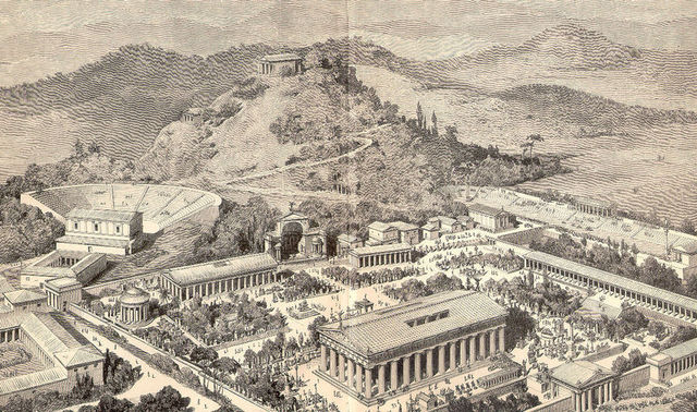 Illustration of Olympia in Ancient Greece