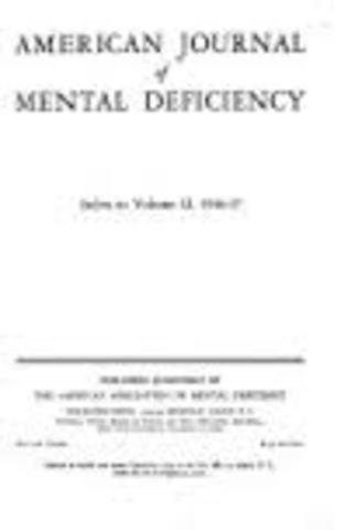 American Association on Mental Deficiency,