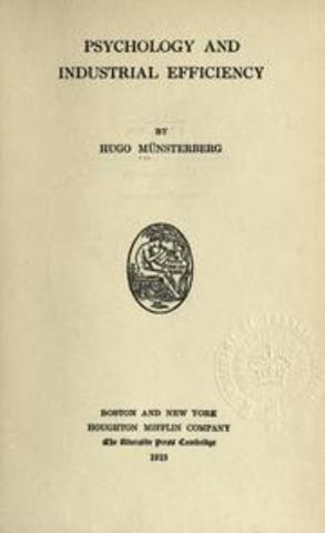 Publicación del libro "Psychology of industrial efficiency"