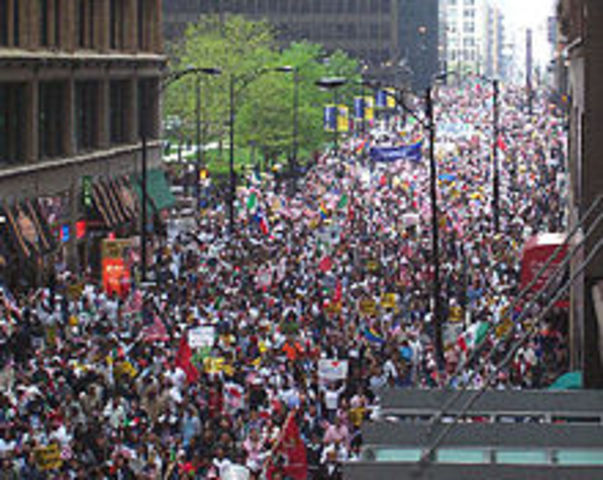 Hundreds of thousands protest