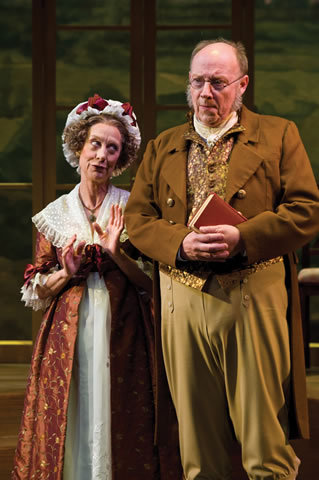 Mrs. Bennet asking her  husband if Mr. Bingley is still single