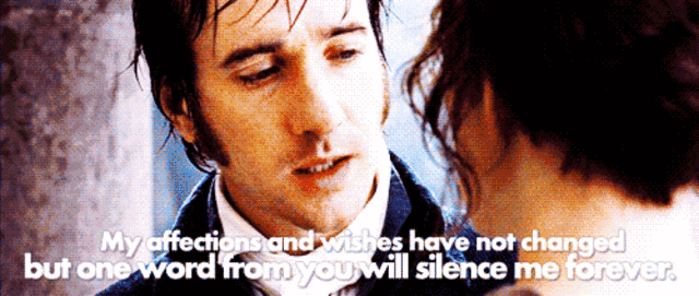 Elizabeth and Mr.Darcy talks about their feelings for one another