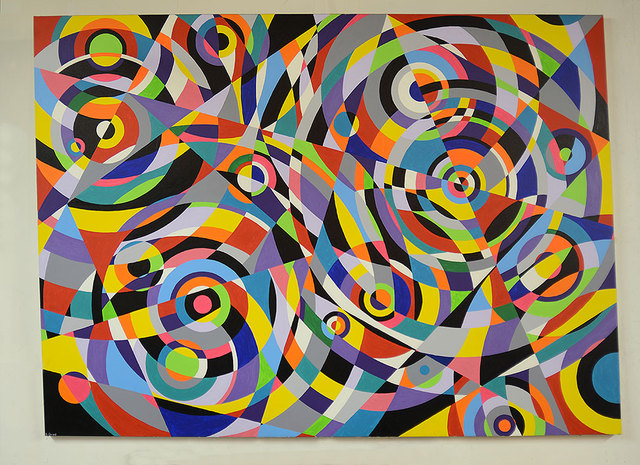 Contemporary Abstract - Raindrops 4 by Bruce Gray