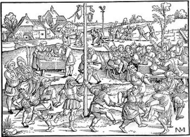 May Pole by Hans Sebald Beham, woodcut