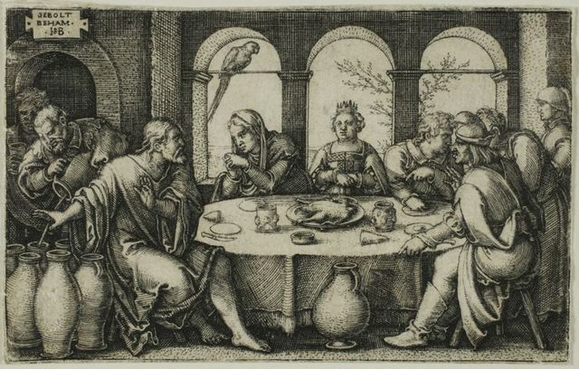 Hans Sebald BehamGerman, 1500-1550The Wedding at Cana,