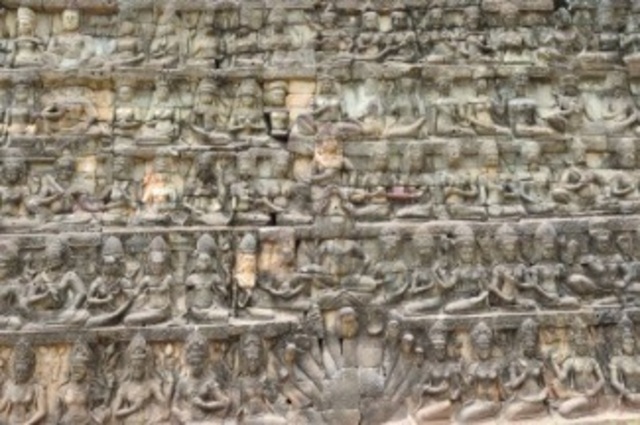 Last stone engravings in Khmer era.