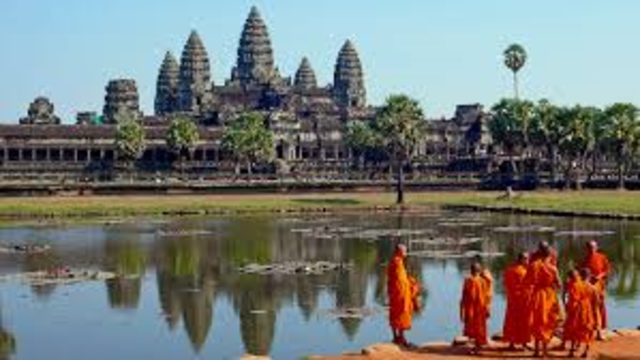 Khmer empire expands and angkor wat is built. Buddishm becomes important
