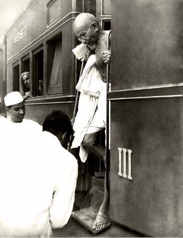 White Train Conductor Throws Gandhi off Train
