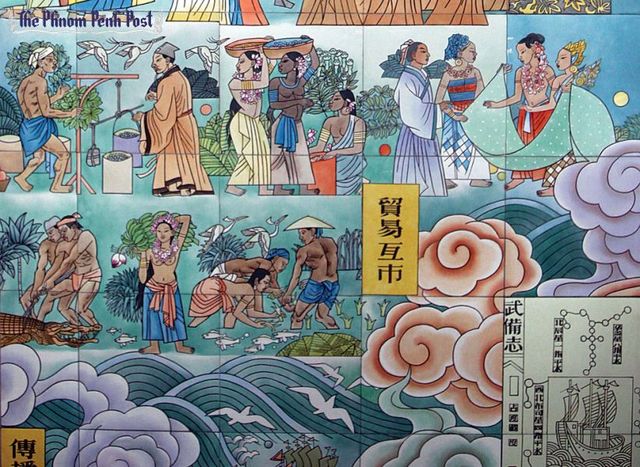 Trades between Khmer and Indians