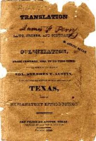 Stephen F Austin establishes colony