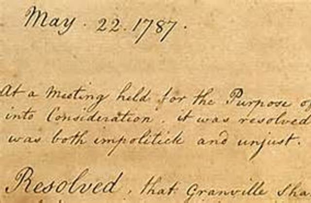 Slavery is made Illegal in the Northwestern Territory