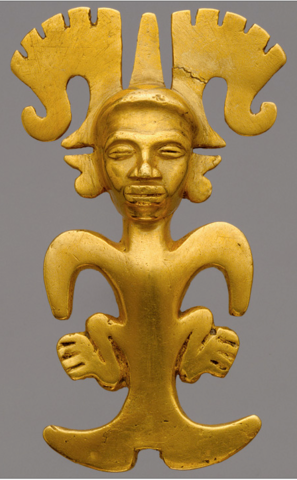 Gold pendant, Pre-Columbian, 5th to 7th century AD