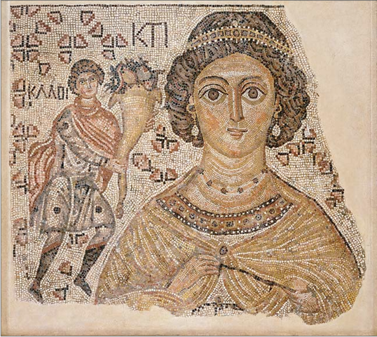 Byzantine floor mosaic detail, Byzantium, 500 to 550 AD