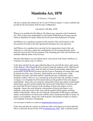 Manitoba Act