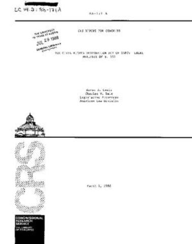 Congress Restoration Act or 1987