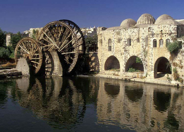 Europeans begin to use water wheels