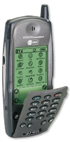 Palm introduced the Kyocera 6035 which combined a PDA with a mobile phone - limited web browsing