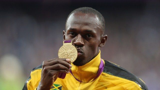 Usain Bolt wins at olympics in spriting.