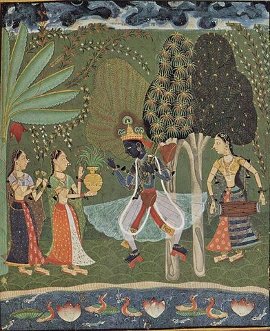 Râginâ Vasanta (Spring) Krishna Dancing To The Mus