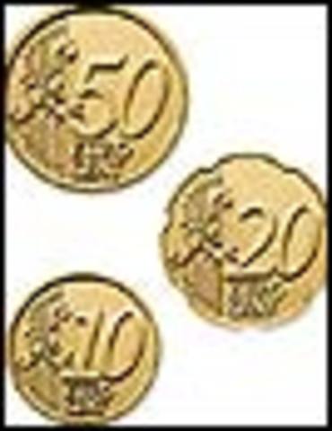 National currencies replaced by euro notes and coins