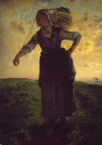 Norman Milkmaid at Greville By Jean-Francois Millet