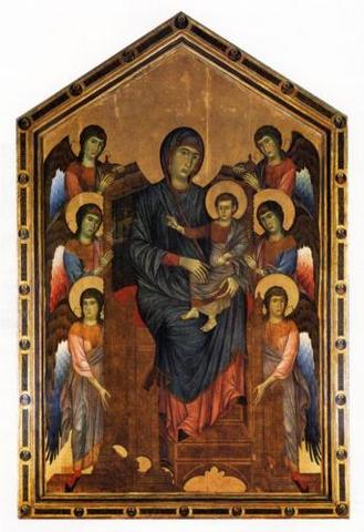 The Virgin and Child in Majesty surrounded by Six Angels, Cimabue